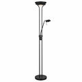 Moderne LED-Stehleuchte mit Lesearm, dimmbar, 180cm, Schwarz
