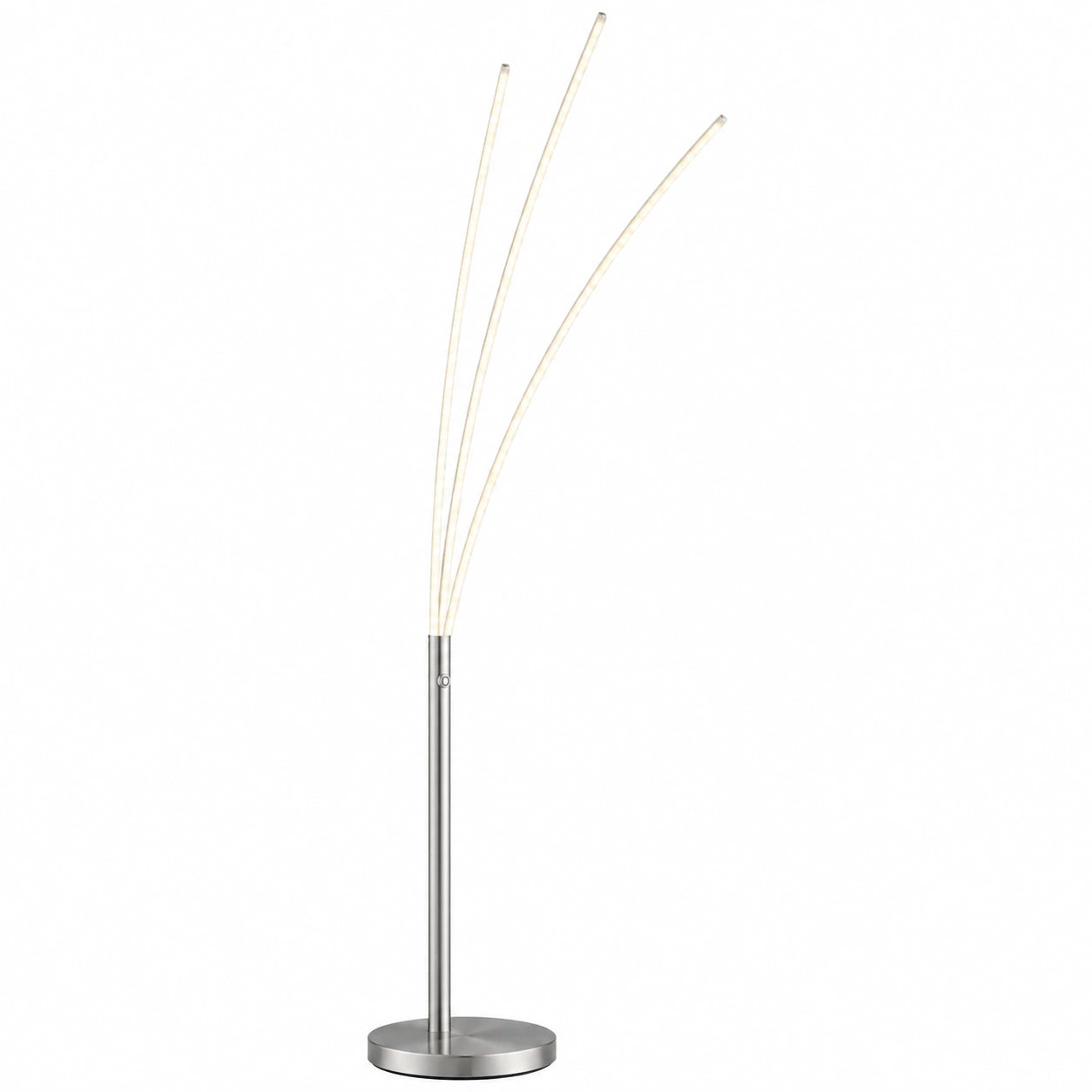 Stilvolle Bogen-Stehlampe TRISTAR Grau mit Leselichtfunktion - 190x25 cm