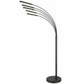 LED Stehleuchte Reed mit Dimmer, Matt Schwarz, 5x 3.5W