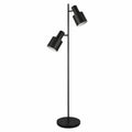 Trio Leuchten Stehlampe Agudo, Schwarz Matt mit Beige und Kaffee, ohne Leuchtmittel