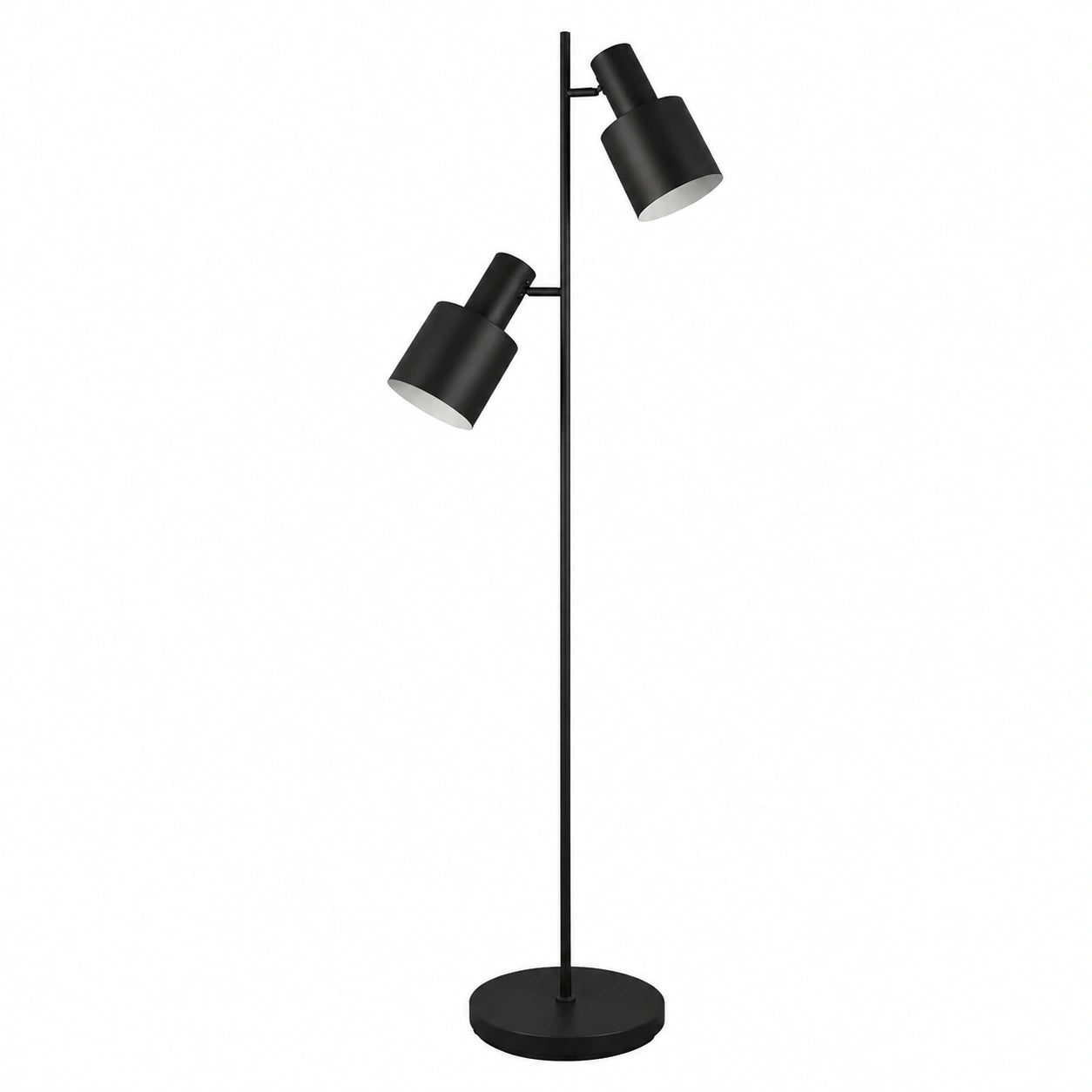Trio Leuchten Stehlampe Agudo, Schwarz Matt mit Beige und Kaffee, ohne Leuchtmittel