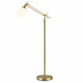 Moderne Stehlampe aus Metall in Messingoptik, 150 cm, E27 Sockel