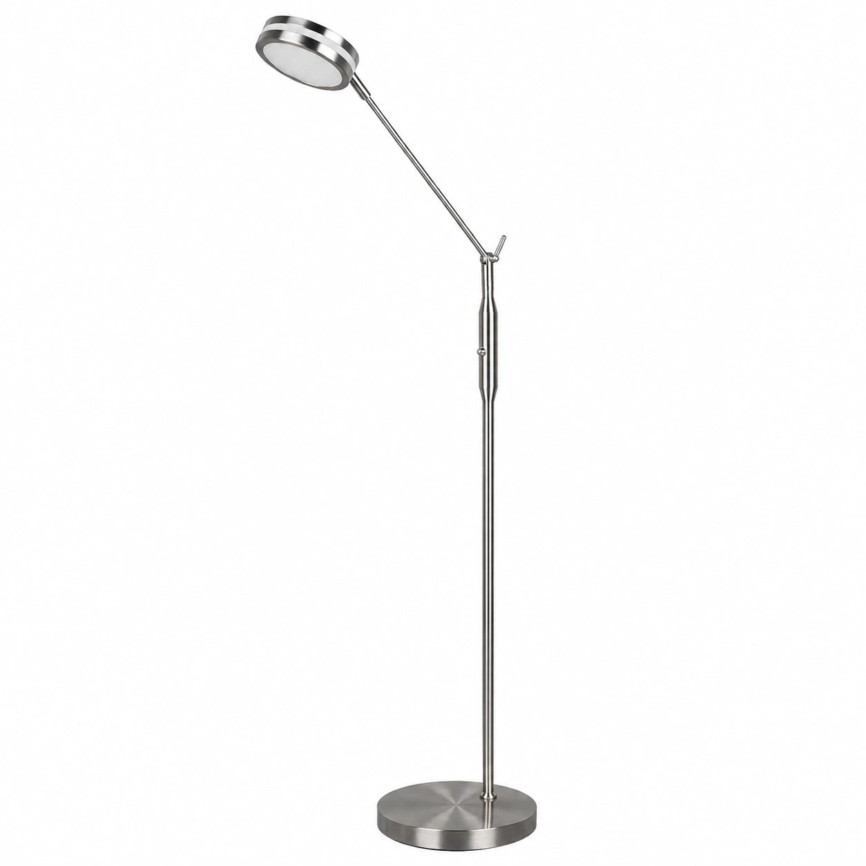 Trio LED-Stehlampe Franklin mit Farbwechsel und Dimmer, Nickel matt