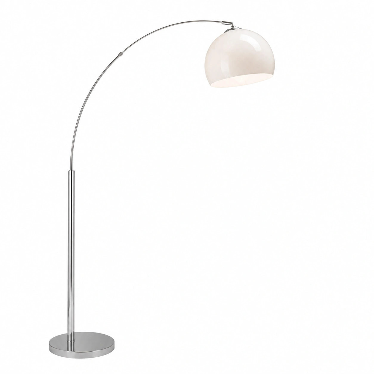 Brilliant Vessa Bogenlampe 1,7m Chrom/Weiß, Modernes Design