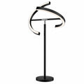 LED Stehlampe mit Fernbedienung, Dimmbar Schwarz 22W 1300LM, Modern Deckenfluter für Wohn- und Schlafzimmer