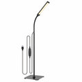 LED-Stehlampe mit flexiblem Schwanenhals, dimmbar, 3 Farbmodi, 10 Helligkeitsstufen, ideal für Wohnzimmer, Schlafzimmer und Büro