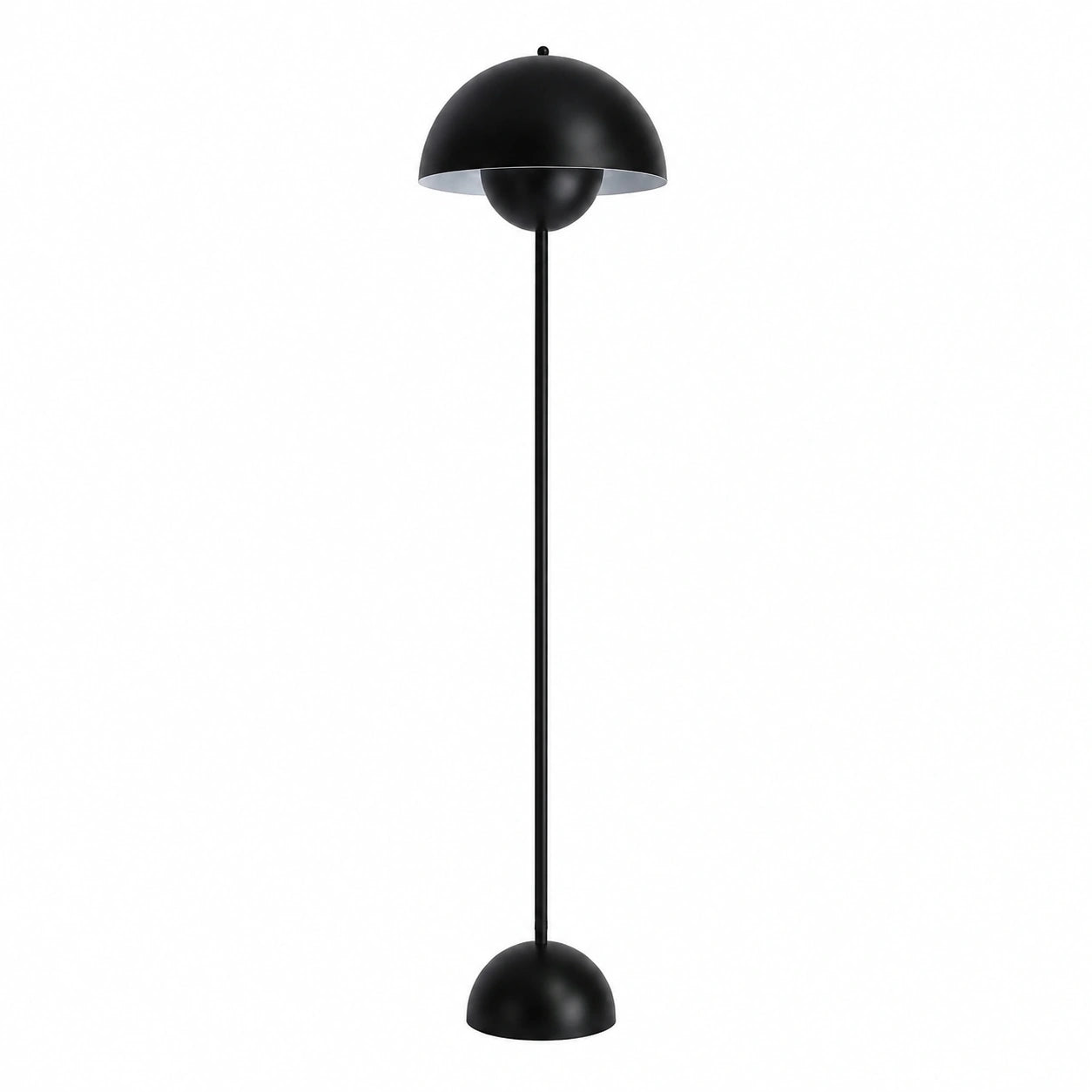 Alpinaluz Stehlampe mit gebogenem Schirm: Stilvoller skandinavischer Look für Wohn- und Essbereich, E27-Fassung (Schwarz)