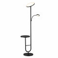 Moderne LED-Stehlampe mit Tisch, dimmbar 3200LM, 2700K-6500K, inkl. Fernbedienung, Schwarz