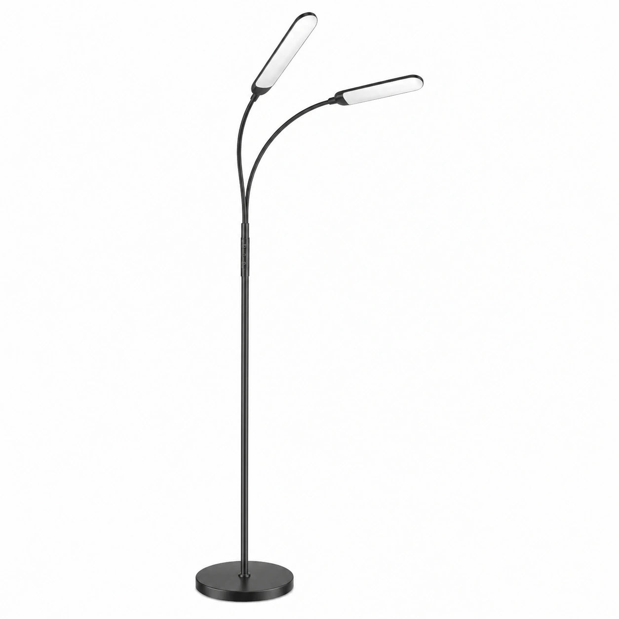 LED Stehlampe 18W, Fernbedienung, 1200 Lumen, 4 Farbmodi, 4 Helligkeitsstufen, Schwarz