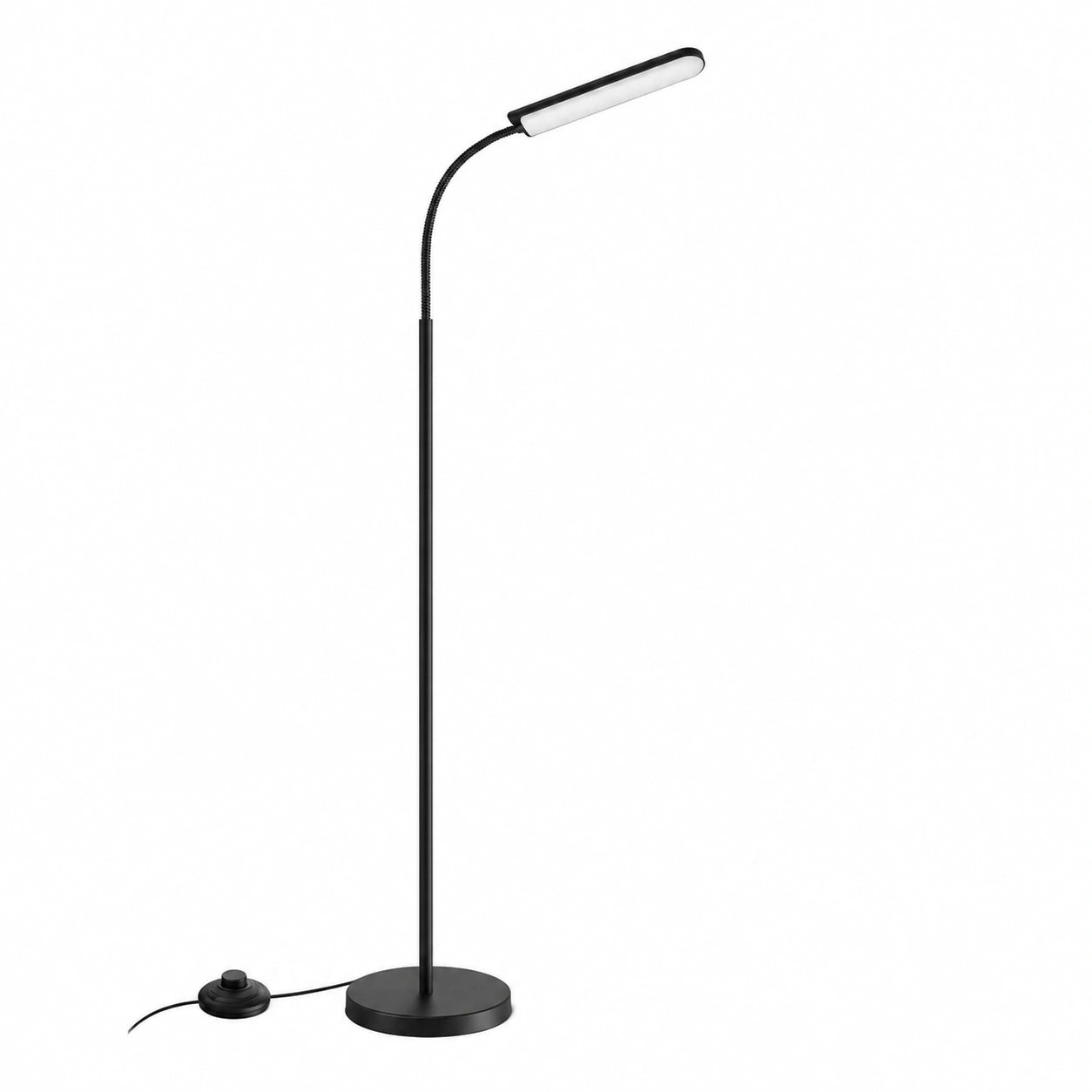 Dimmbarer LED-Standstrahler 18W, 1650LM, Schwarz, 360° Flexibles Design, 3000K-6500K mit Fernbedienung