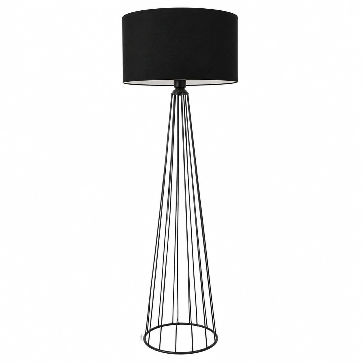 Elegante Stehleuchte Neath mit E27-Fassung in Schwarz
